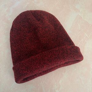 Red & Black Knit Beanie